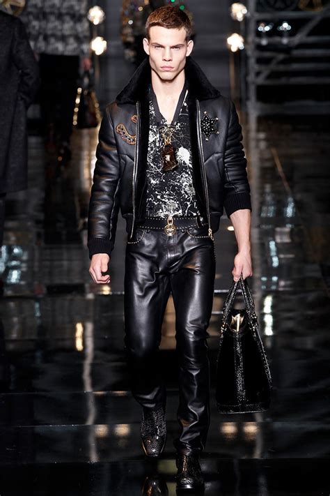 versace sweatpants mens|Versace leather pants men's.